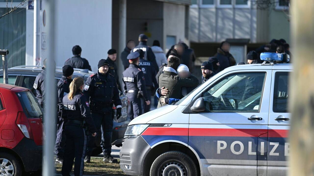 Großaufgebot der Polizei 