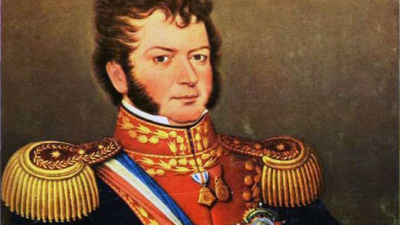 1818: Chile proklamiert seine Unabhängigkeit. Der Freiheitsheld Bernardo O'Higgins wird erster Präsident der Republik. 