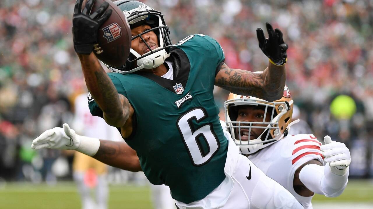 Einer der Top-Receiver der Eagles: DeVonta Smith. 