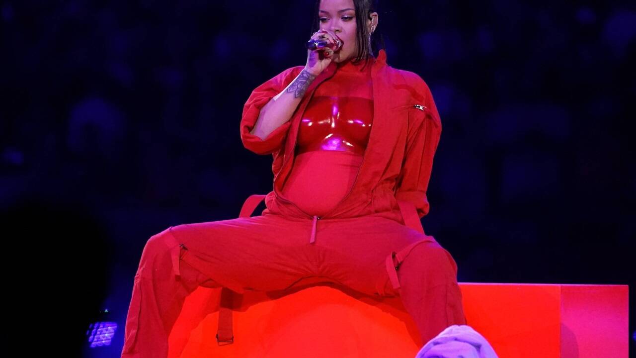 Superstar Rihanna trat beim Super Bowl auf 