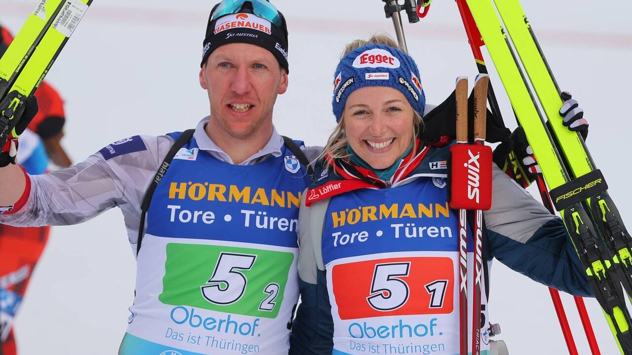 Komatz und Hauser jubeln über Silber.  