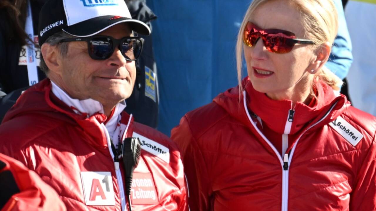 Herbert Mandl mit ÖSV-Präsidentin Roswitha Stadlober 