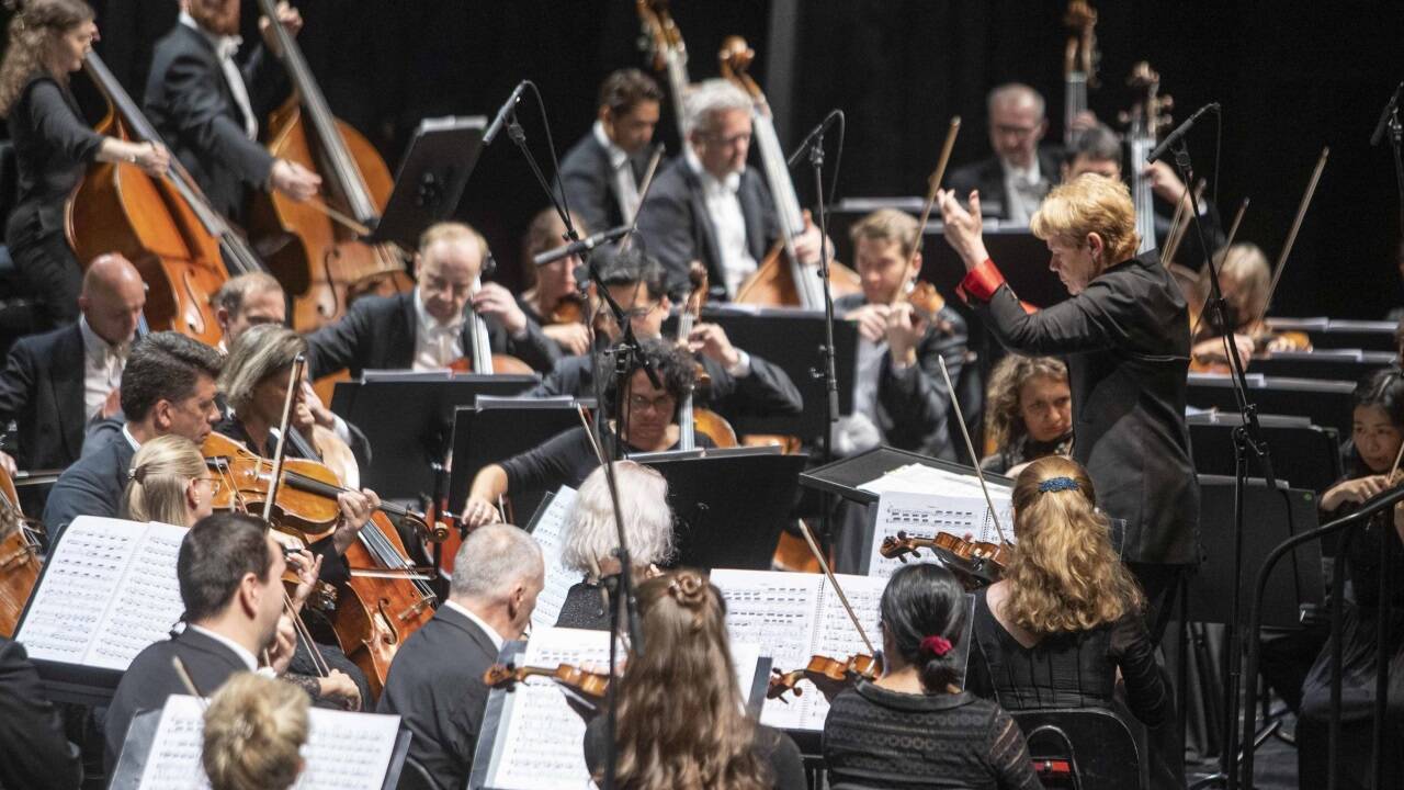 Das ORF-Radio-Symphonieorchester mit Marin Alsop bei den Salzburger Festspielen 2022. 