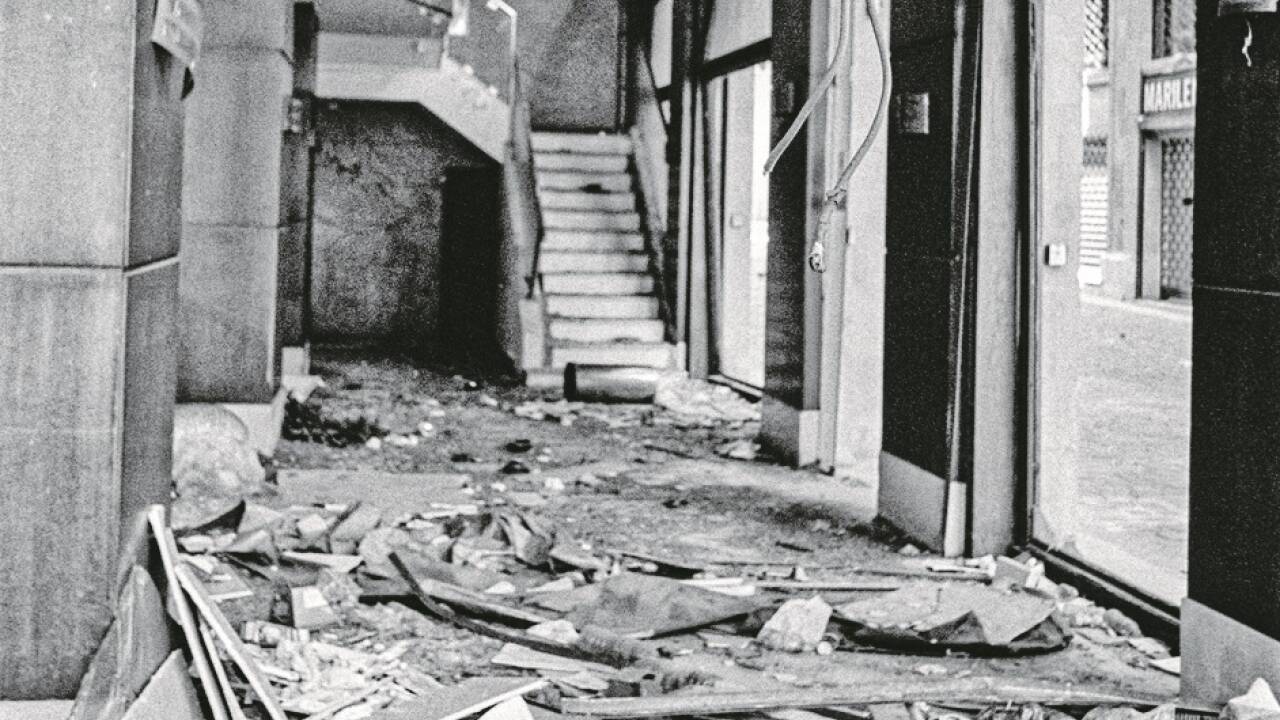 Geplünderte Geschäfte in der Innenstadt von Beirut. 