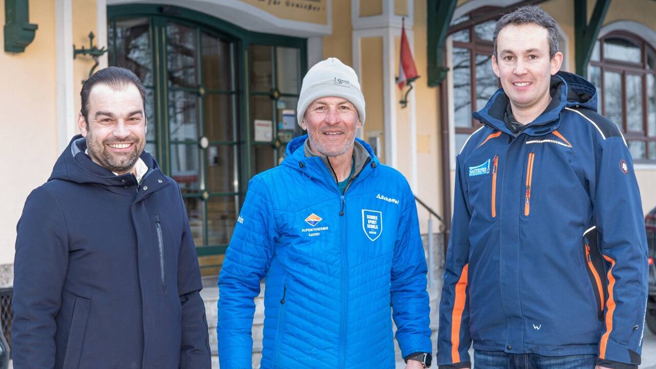 Win-win-Situation: Hoteleigentümer Markus Wolfesberger hat bis zum Neubau Einnahmen, Skischulchef Kurt Fuchs und Bergbahnen-Vorstand Andreas Innerhofer können Mitarbeiter unterbringen.  