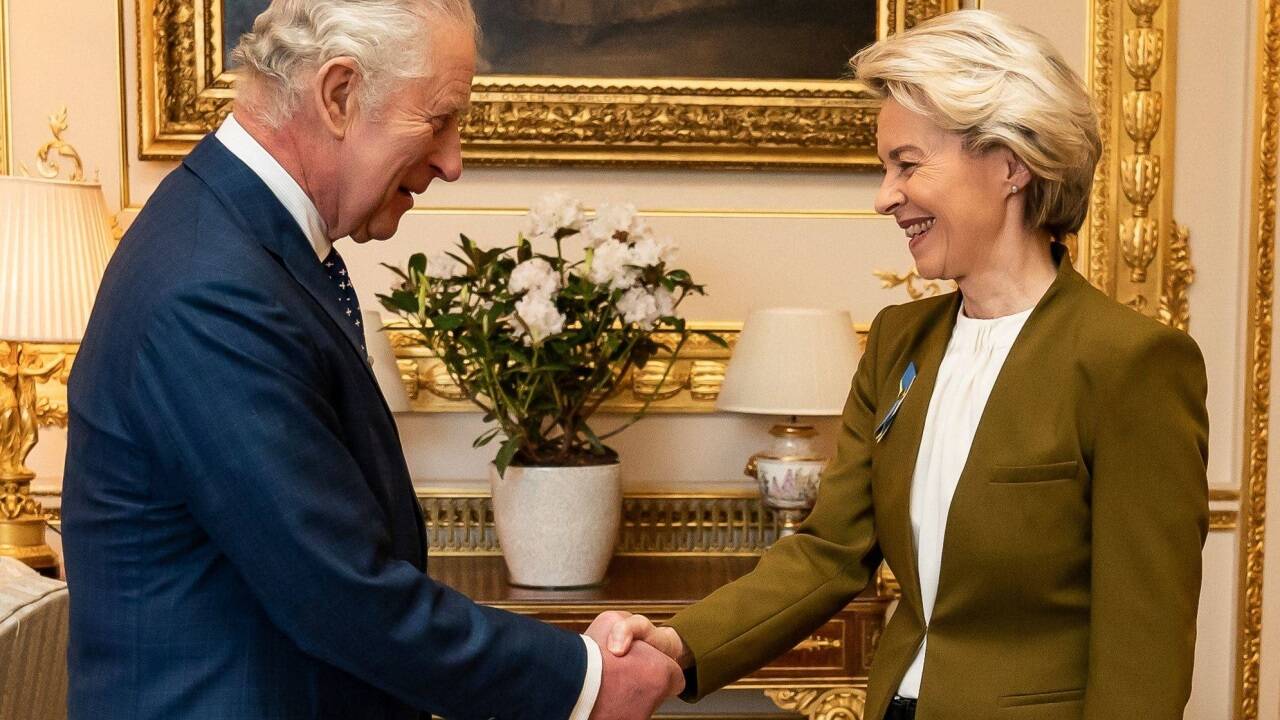 Nach finalem Brexit-Deal gab’s Tee beim König: Charles III. empfing EU-Kommissionschefin Ursula von der Leyen.  