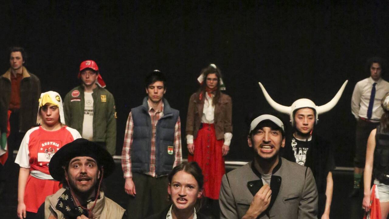 Aus einer Probe von „Am Königsweg“ im Theater im KunstQuartier.  Aus einer Probe von „Am Königsweg“ im Theater im KunstQuartier.