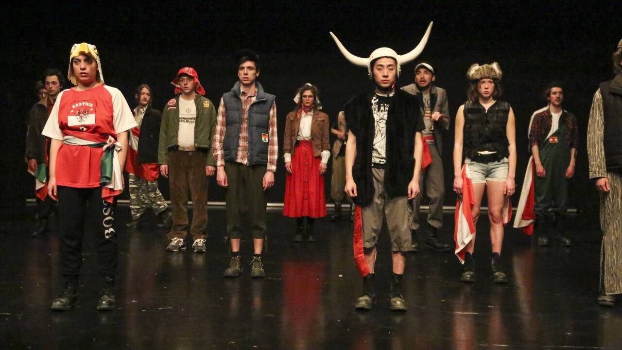 Aus einer Probe von „Am Königsweg“ im Theater im KunstQuartier.  Aus einer Probe von „Am Königsweg“ im Theater im KunstQuartier.