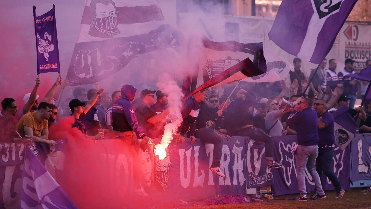 Ein kleiner Teil der Austria-Fans benahm sich in Bischofshofen daneben.  