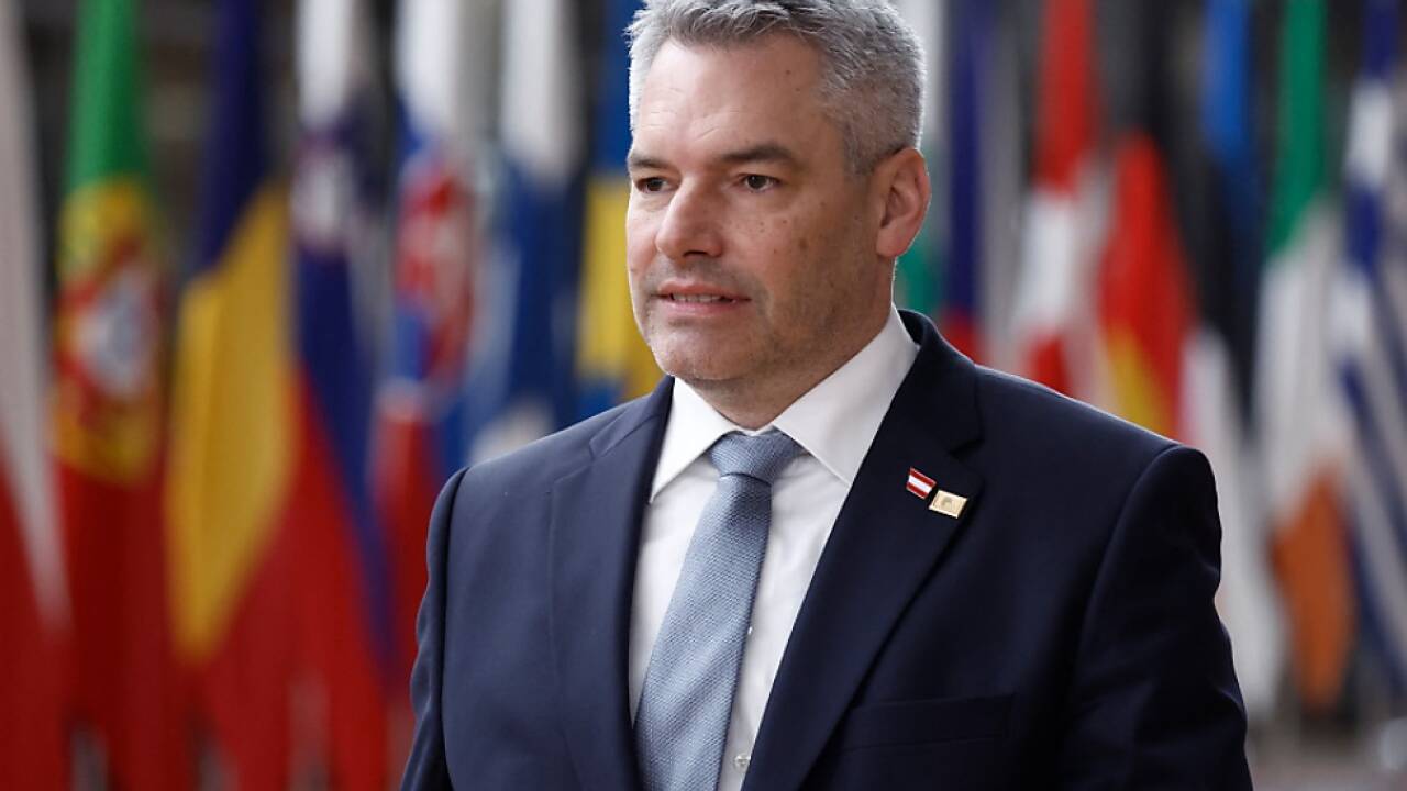 Kanzler Nehammer beim EU-Gipfel in Brüssel 
