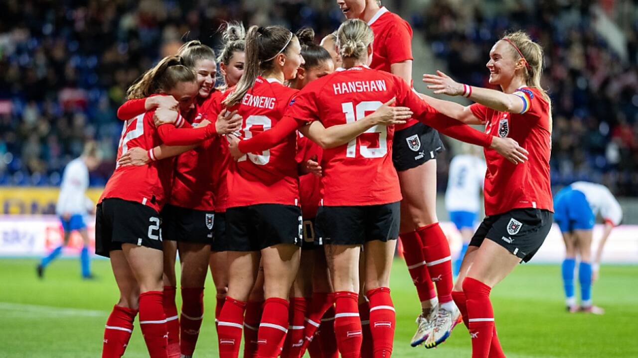 Die ÖFB-Frauen hatten allen Grund zur Freude 