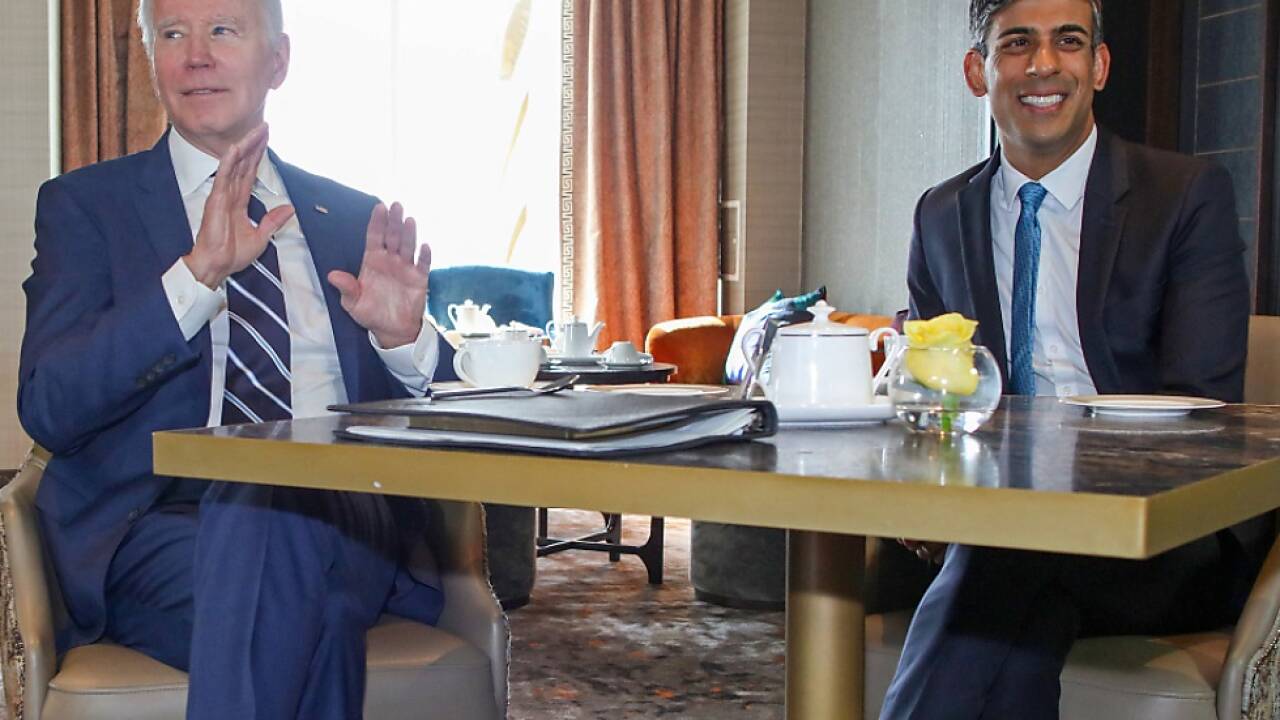 Biden bei seinem Treffen mit dem britischen Premier Sunak 