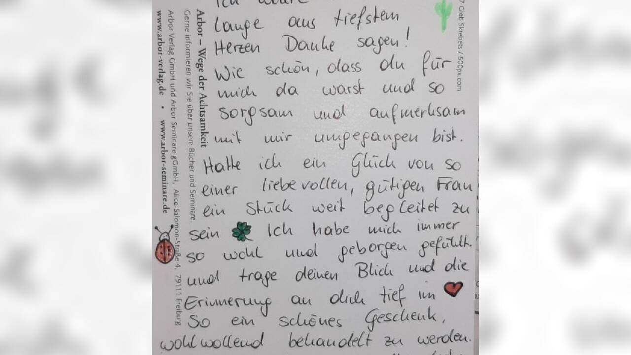 Diese Karte hat „Tante Annelie“ vor Kurzem erreicht. 