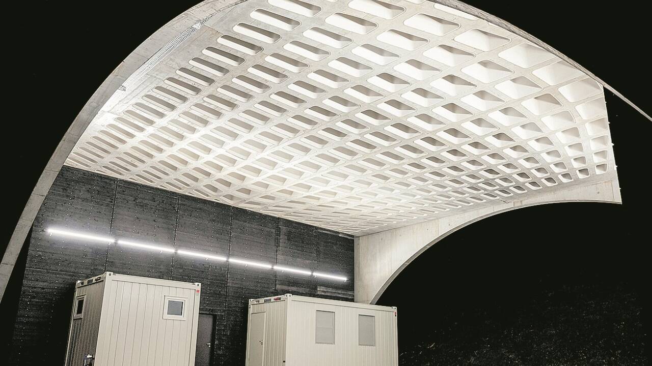 Klimaschonende 3D-Druck-Betondecke für den Bauhof Bludenz.  