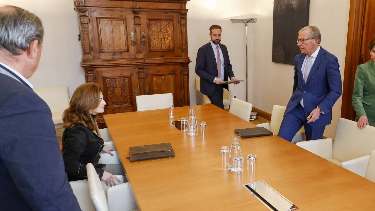 FPÖ-Chefin Marlene Svazek traf am Dienstag auf Wilfried Haslauer.  