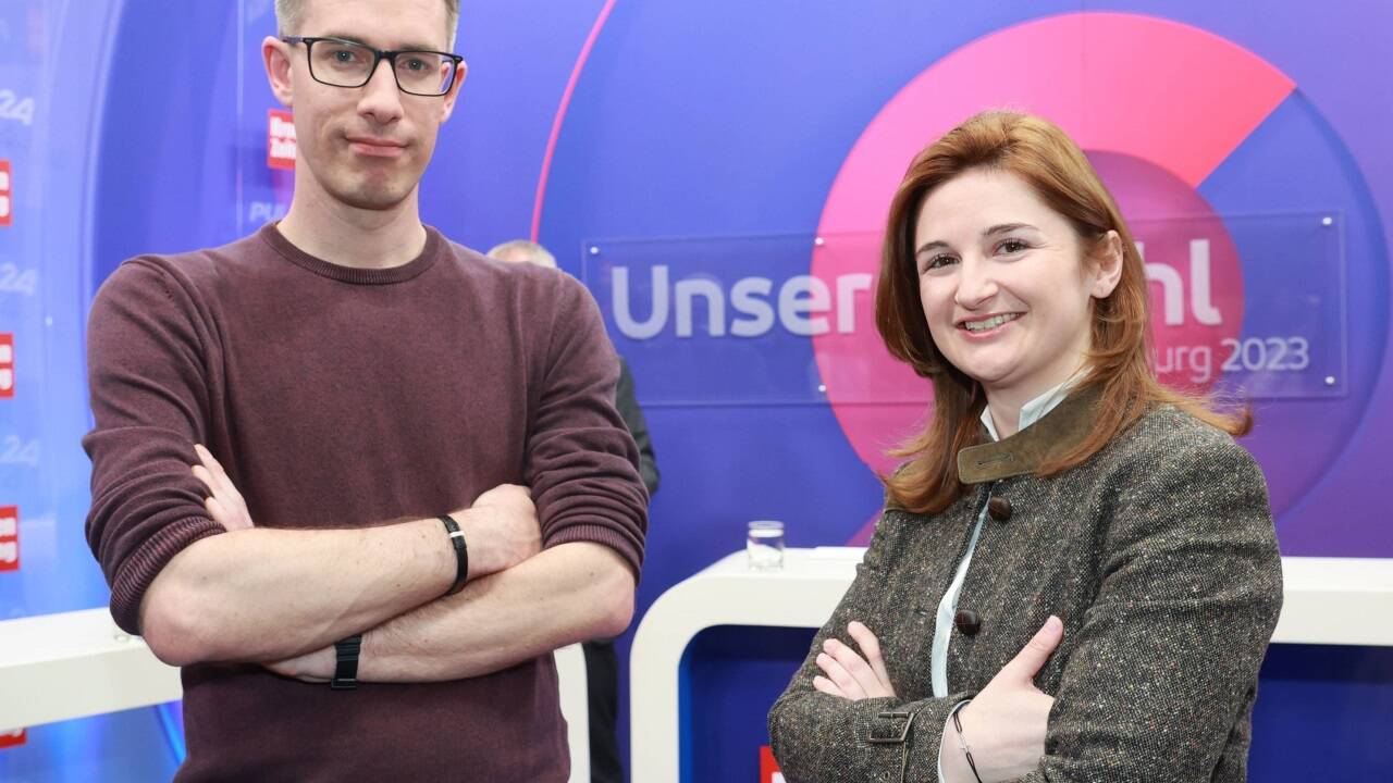 Kay-Michael Dank von der KPÖ und Marlene Svazek von der FPÖ  