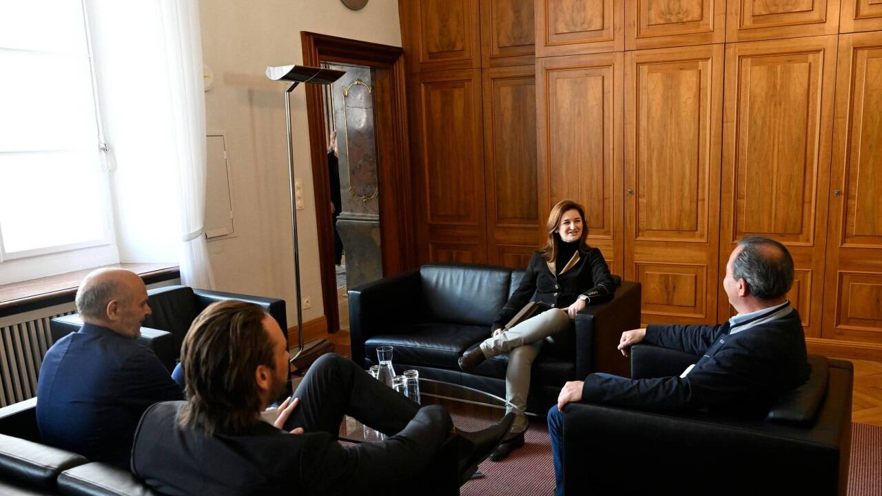 FPÖ-Chefin Marlene Svazek mit ihrem Verhandlungsteam beim Sondierungsgespräch mit der ÖVP vorige Woche. 