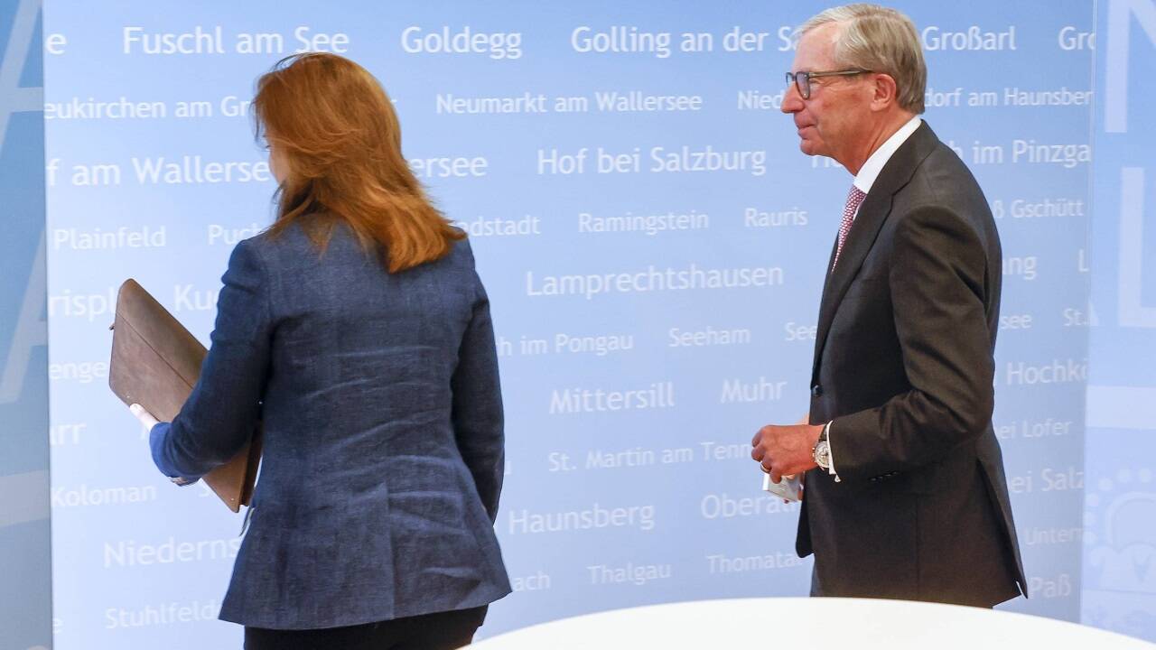 FPÖ-Chefin Marlene Svazek und Landeshauptmann und ÖVP-Chef Wilfried Haslauer haben am Mittwoch den Reigen der Koalitionsgespräche gestartet.  