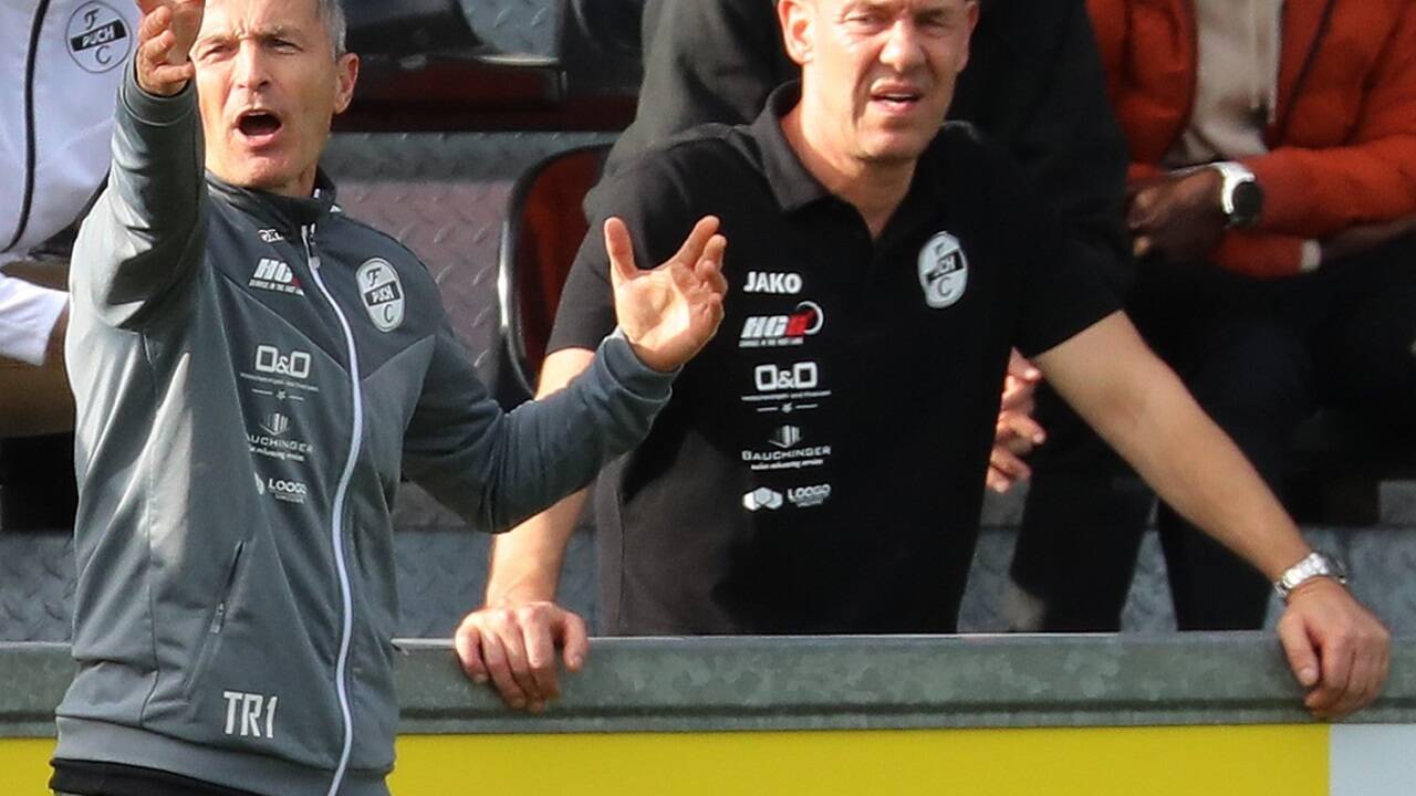 Präsident Christian Schwaiger (r.) und Trainer Miroslav Bojceski gehen getrennte Wege. 