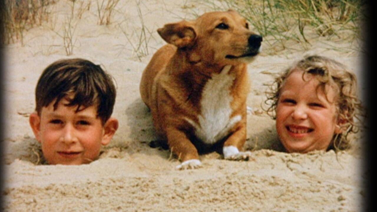 Unbeschwert: mit seiner Schwester Anne. 
