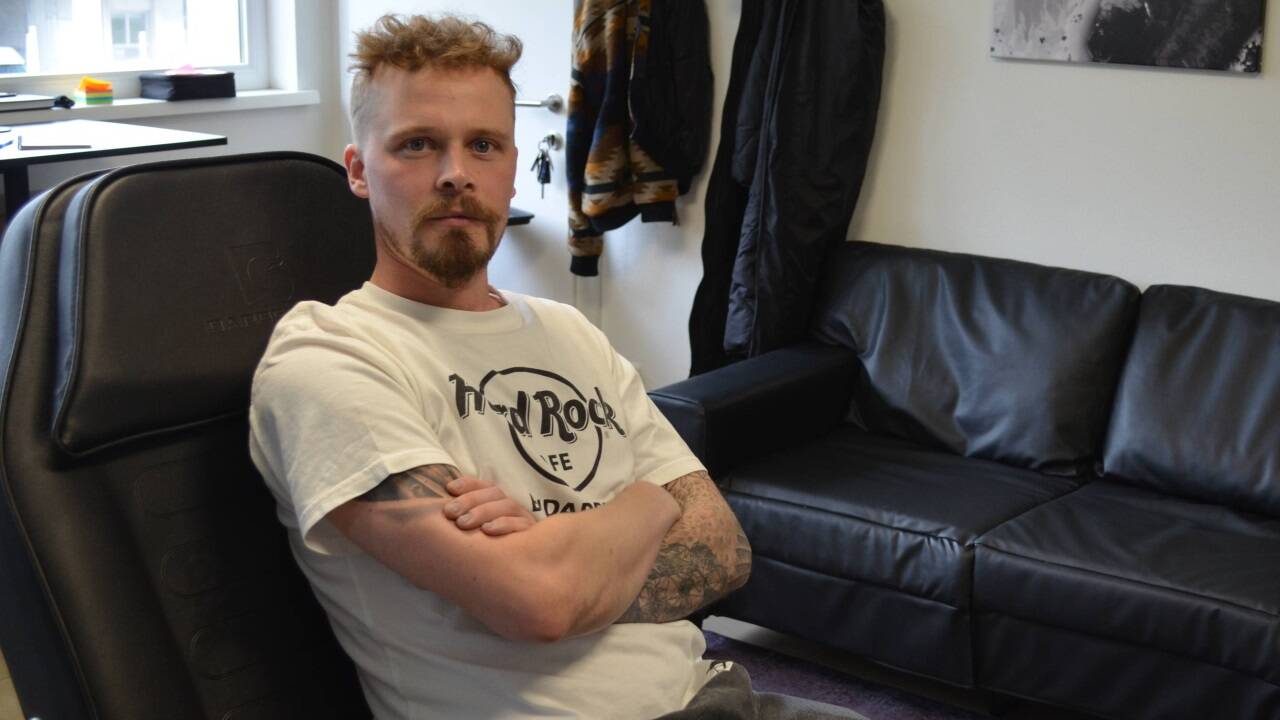 Daniel Viehhauser in seinem neuen Studio.  