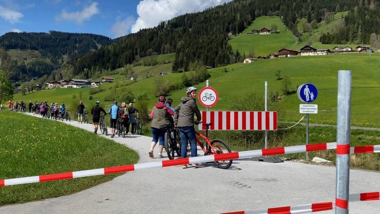 Die Protestradfahrt am Samstag. 