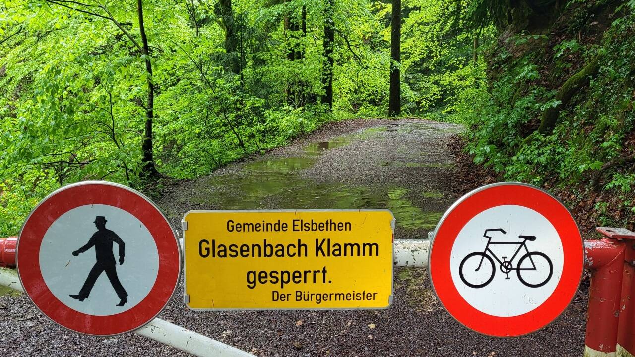 Die Gemeinde Elsbethen sperrte die Glasenbachklamm. Die Gemeinde Elsbethen sperrte die Glasenbachklamm.