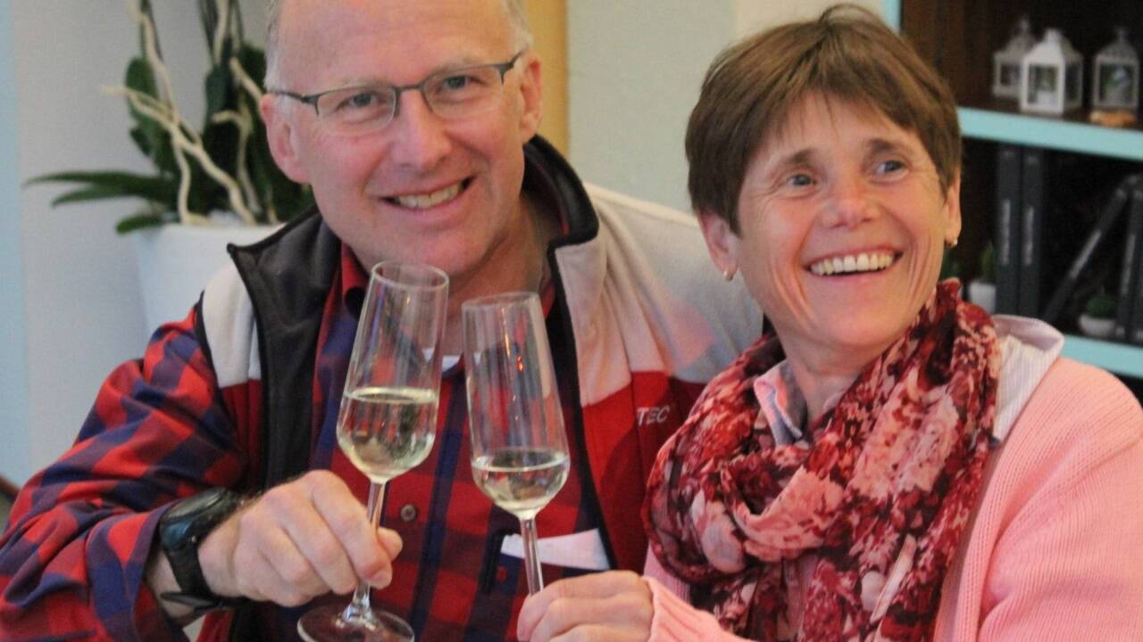 Sabine mit Ehemann Norbert.  