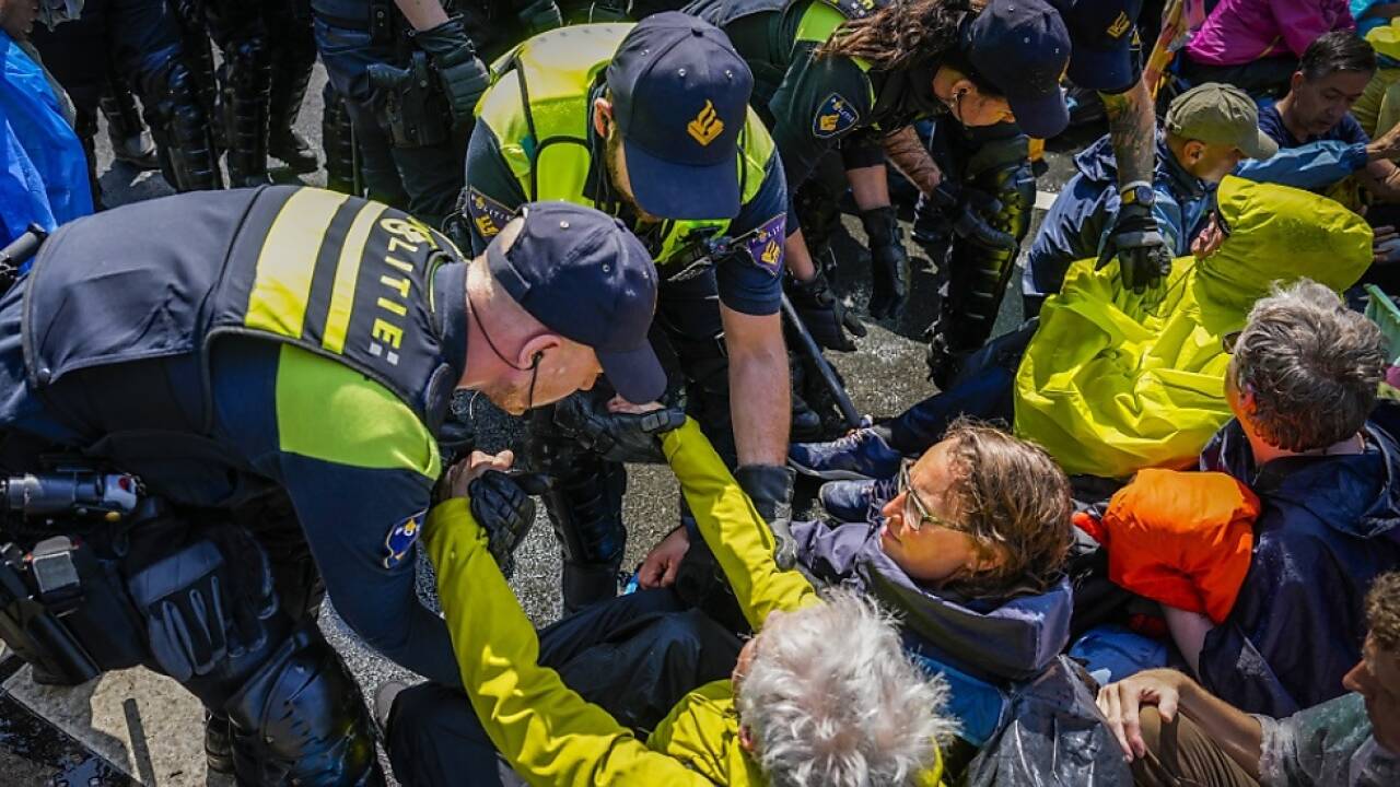 Die Aktivisten blockierten eine Autobahn 