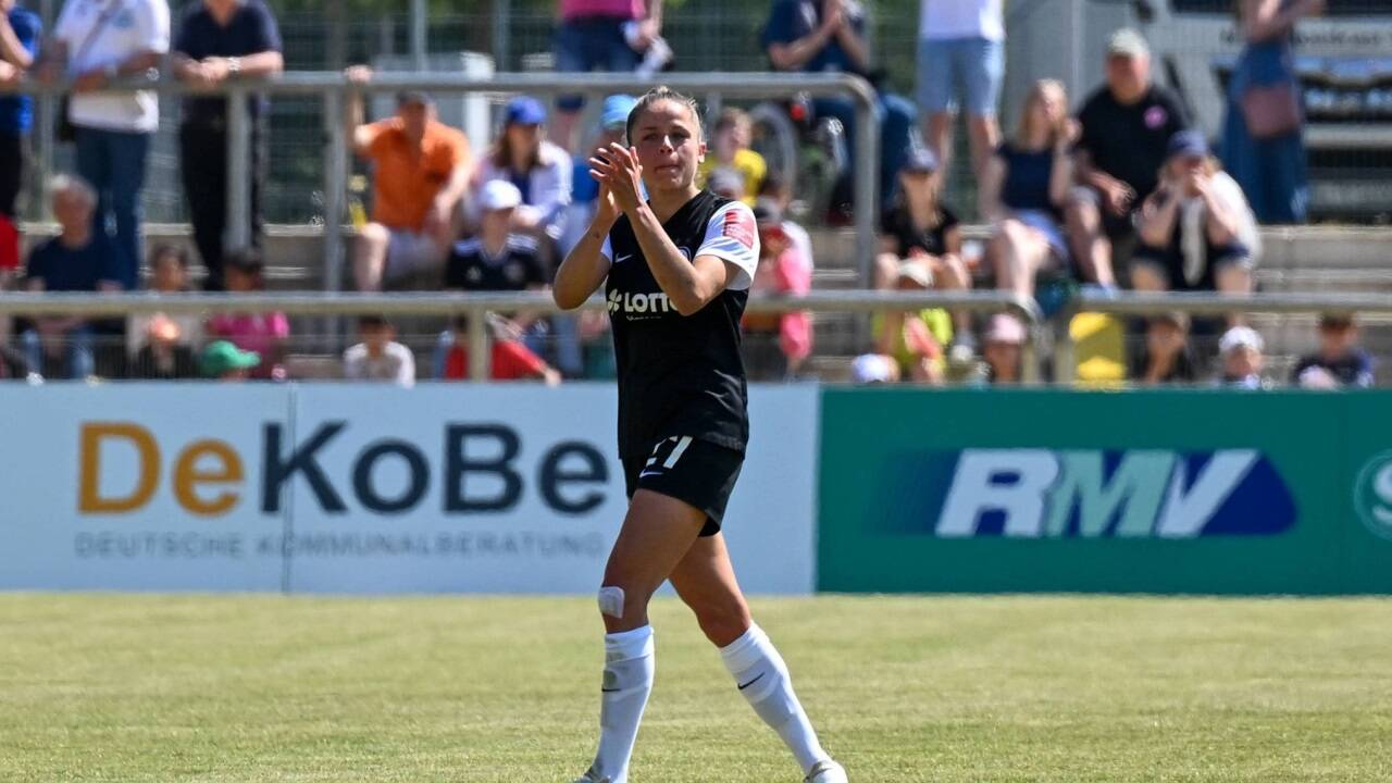 Laura Feiersinger nahm Abschied aus Frankfurt.  