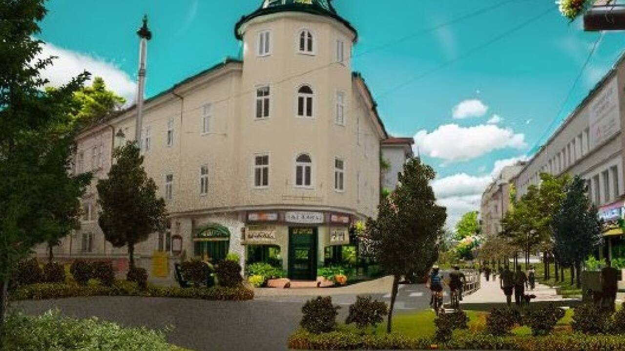 Diese Fotomontage an der Lasserstraße zeigt die Vorstellung der Initiative.  