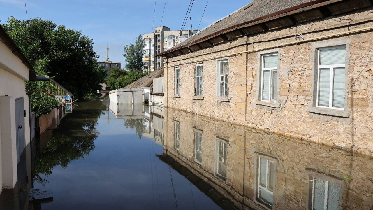 Impressionen aus dem Überschwemmungsgebiet. 