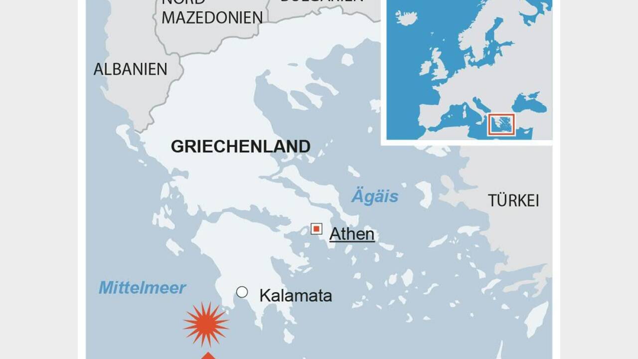 Vor der Halbinsel Peloponnes sank das völlig überfüllte Boot. 