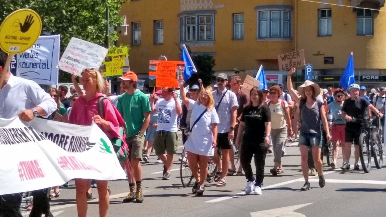 Proteste gegen den geplanten Ausbau des Tiwag-Kraftwerks im Kaunertal  Proteste gegen den geplanten Ausbau des Tiwag-Kraftwerks im Kaunertal