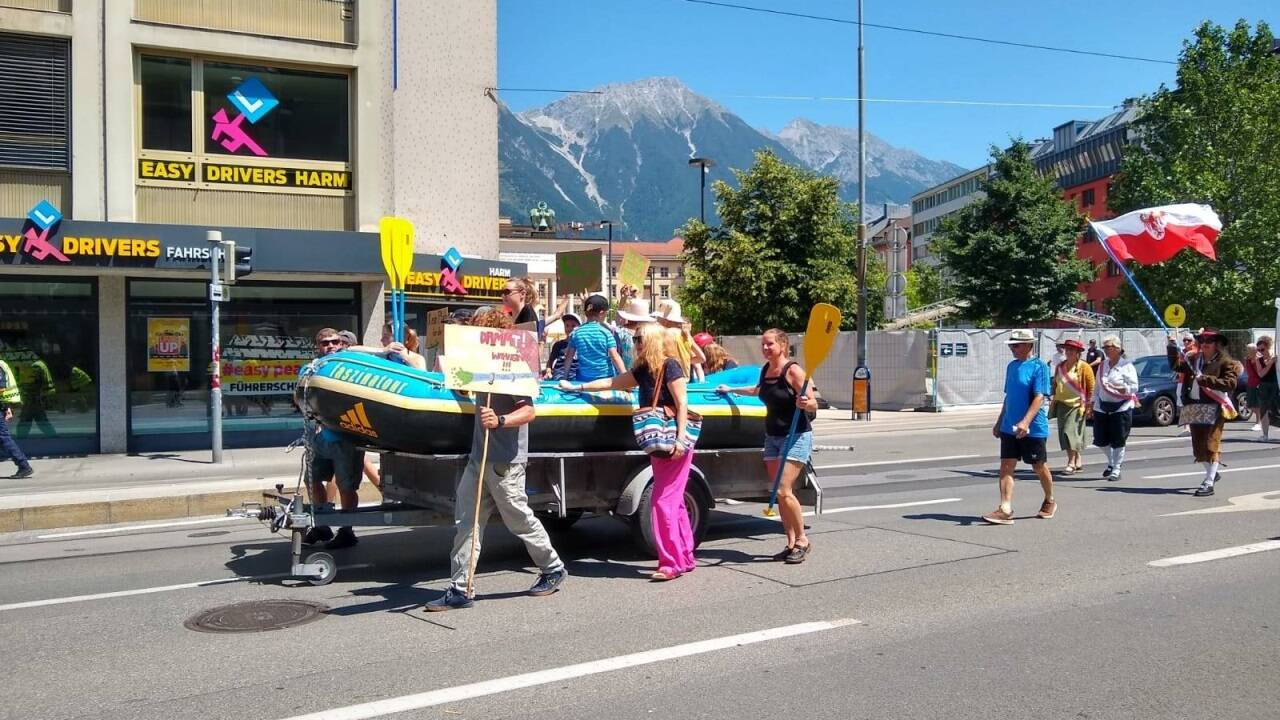 Proteste gegen den geplanten Ausbau des Tiwag-Kraftwerks im Kaunertal  Proteste gegen den geplanten Ausbau des Tiwag-Kraftwerks im Kaunertal