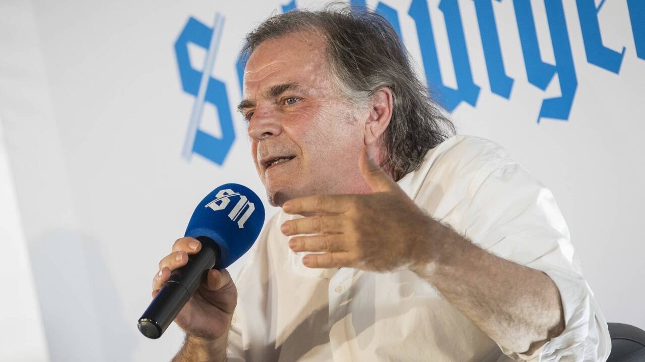 Der Salzburger Festspielintendant Markus Hinterhäuser war im SN-Saal zu Gast. 