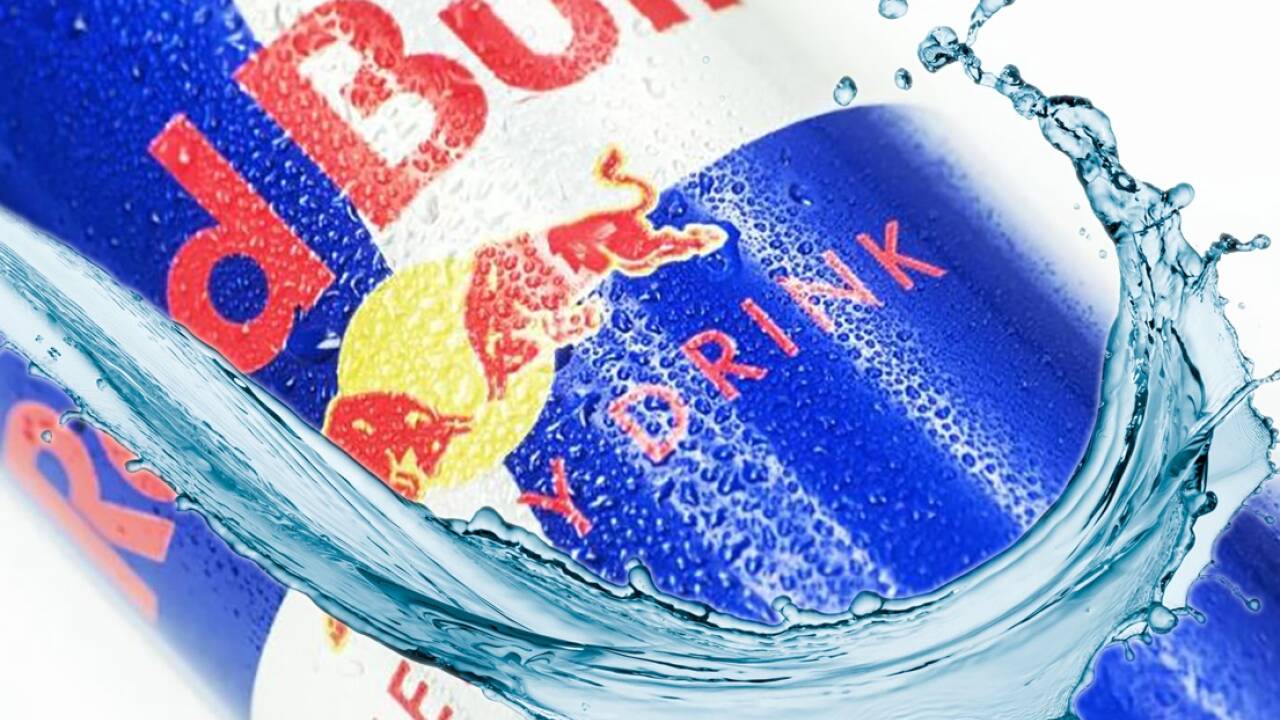 Red Bull bringt Wasser in der Dose auf den Markt.  