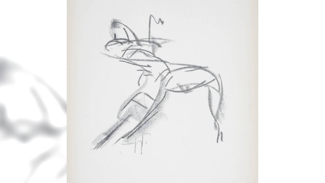 Helene von Taussig, Ohne Titel, aus der Mappe „Der Tänzer Harald Kreutzberg”, 1933 <br /><br />  Helene von Taussig, Ohne Titel, aus der Mappe „Der Tänzer Harald Kreutzberg”, 1933 <br /><br />