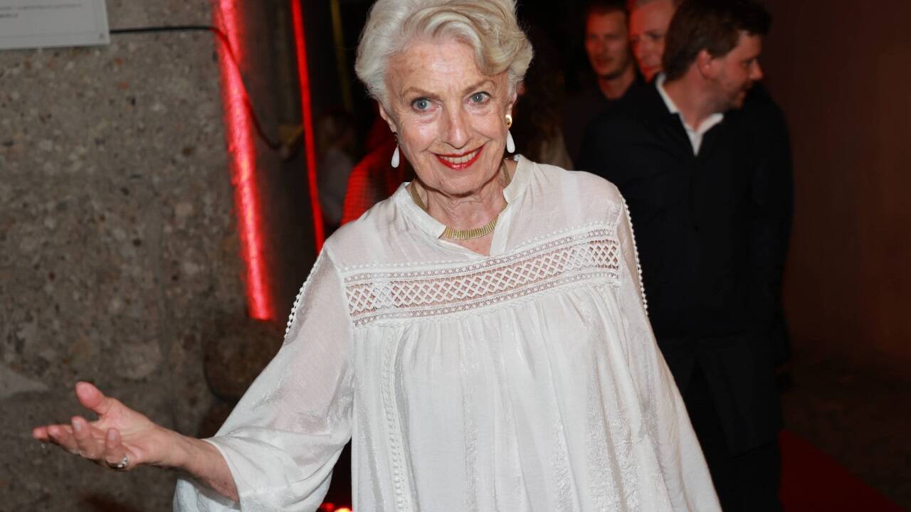 Nicole Heesters, Jedermanns Mutter, bei der Premierenfeier.  