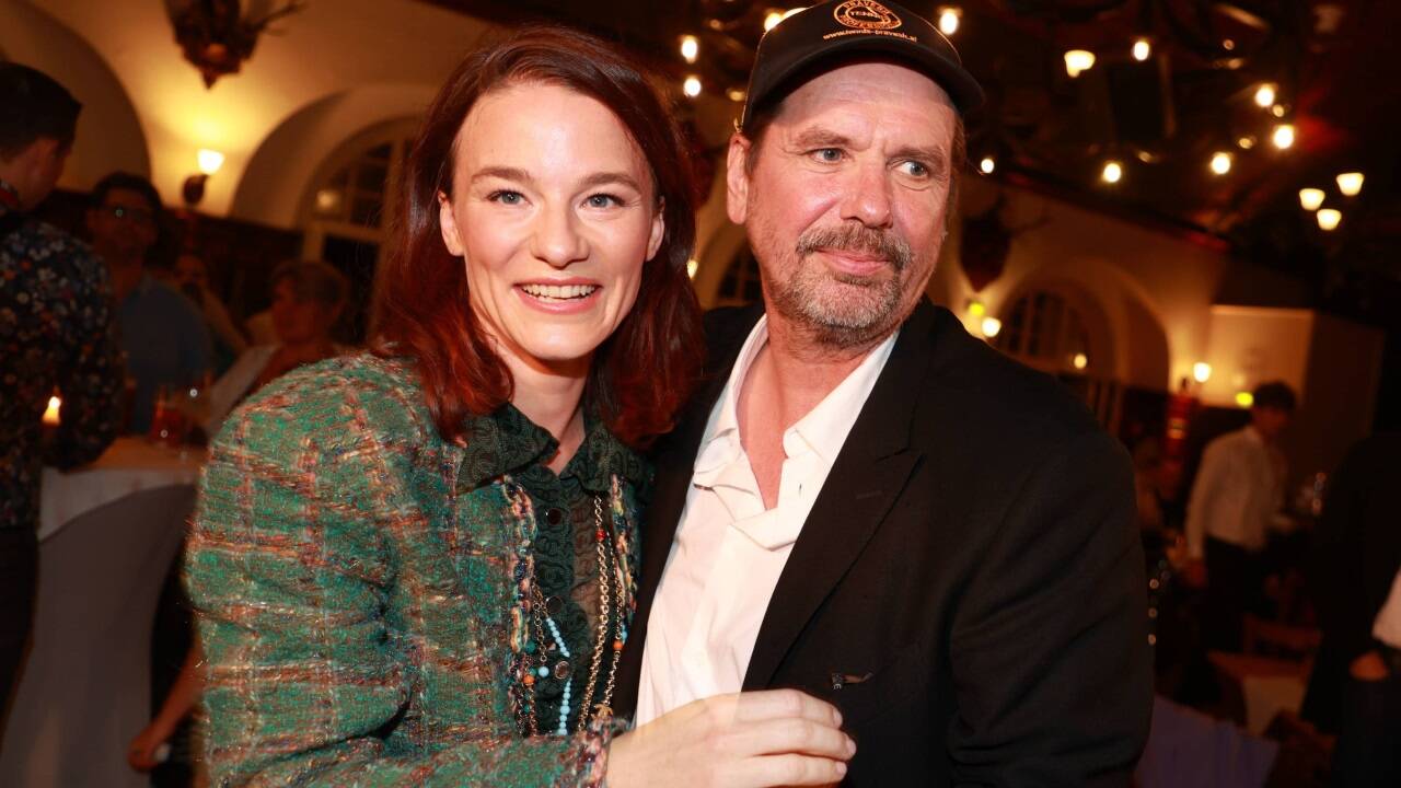 Valerie Pachner und Michael Maertens bei der Premierenfeier.  