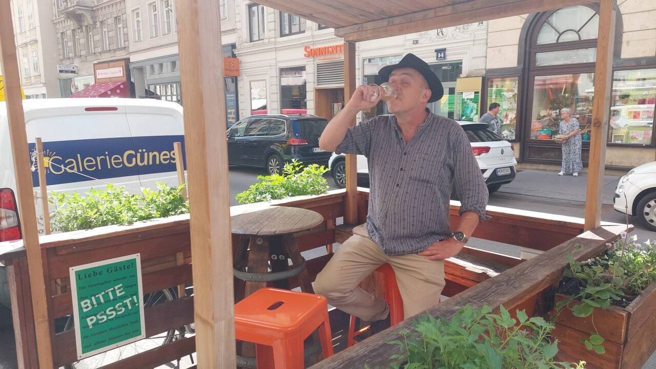 Auch der Schanigarten ist klein, aber frein. 