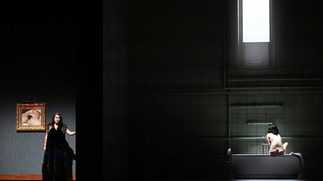 Eine Szene während der Fotoprobe der Oper "Le Nozze di Figaro" von Salzburger Festspiele Eine Szene während der Fotoprobe der Oper 'Le Nozze di Figaro' von Salzburger Festspiele