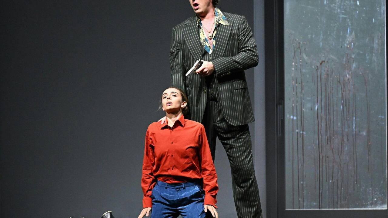 Eine Szene während der Fotoprobe der Oper "Le Nozze di Figaro" von den Salzburger Festspielen Eine Szene während der Fotoprobe der Oper 'Le Nozze di Figaro' von den Salzburger Festspielen