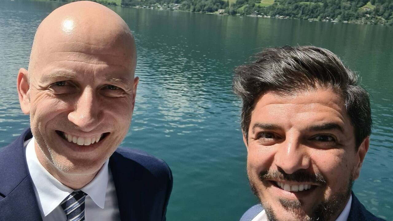 Mit Arbeitsminister Kocher (l.).  Mit Arbeitsminister Kocher (l.).