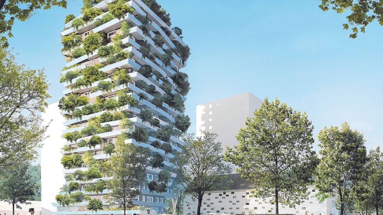 Mailand in Graz: Auch hier entsteht ein Green Tower mit viel Fassadenbepflanzung. 