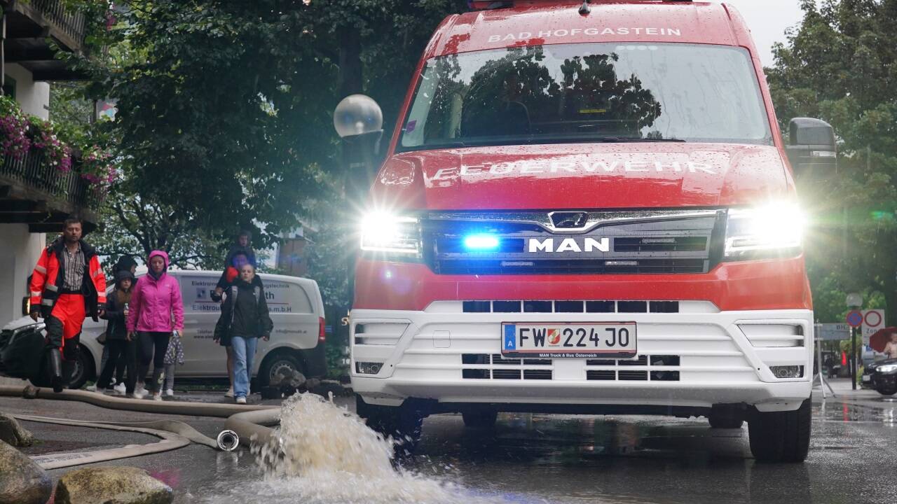 Die anhaltenden, starken Regenfälle sorgen im Pongau für eine angespannte Situation. Im Bild: Bad Hofgastein.  