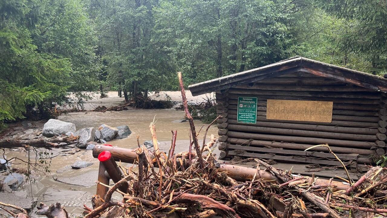 Die Goldwaschanlage in Rauris wurde bei den Unwettern fast vollständig zerstört. 