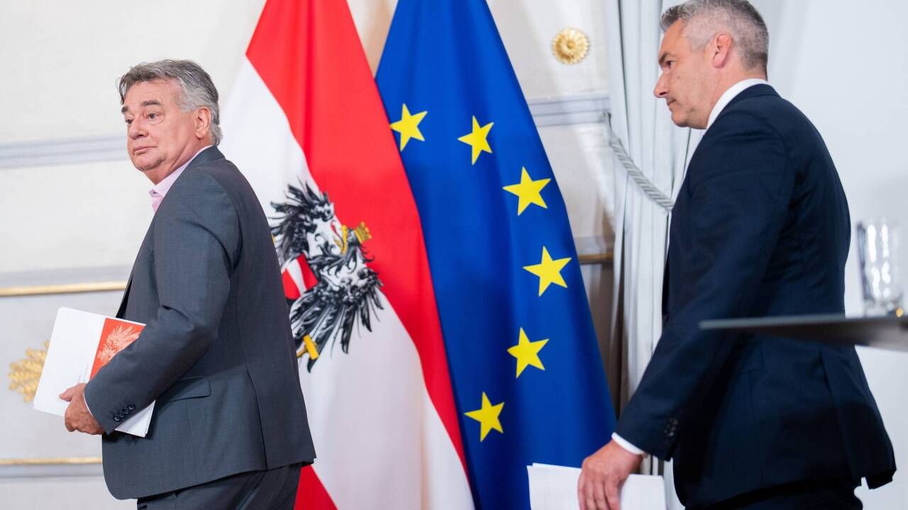 Paarlauf in die Zukunft? Vizekanzler Werner Kogler, Bundeskanzler Karl Nehammer. Paarlauf in die Zukunft? Vizekanzler Werner Kogler, Bundeskanzler Karl Nehammer.