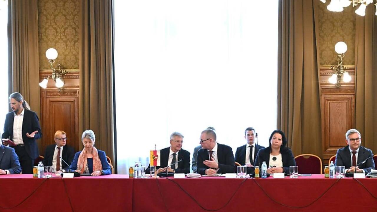 Finanzausgleichsverhandlungen im Rathaus in Wien 