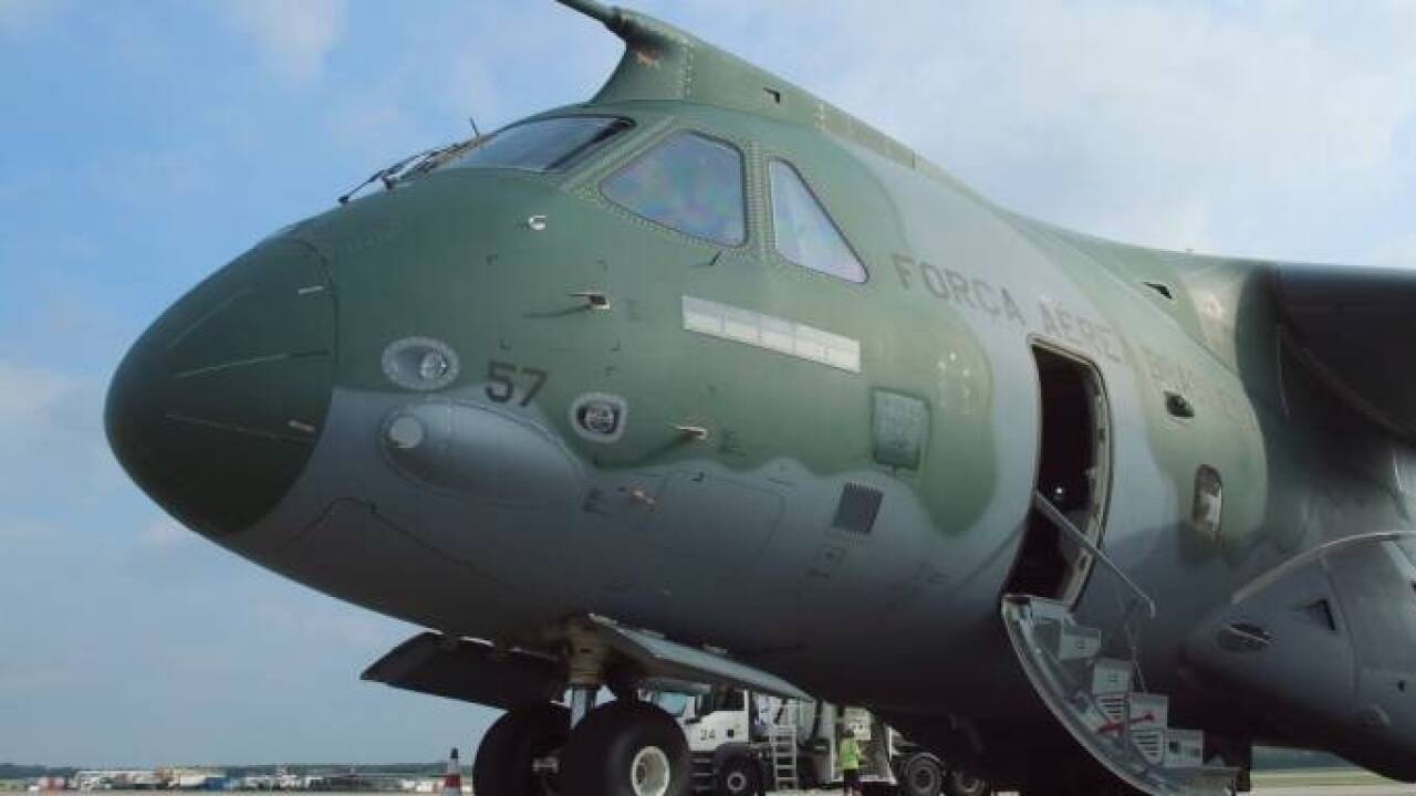 Die Schnauze der brasilianischen Transportmaschine Embraer C-390. Sie kommt auch für Österreich infrage. 